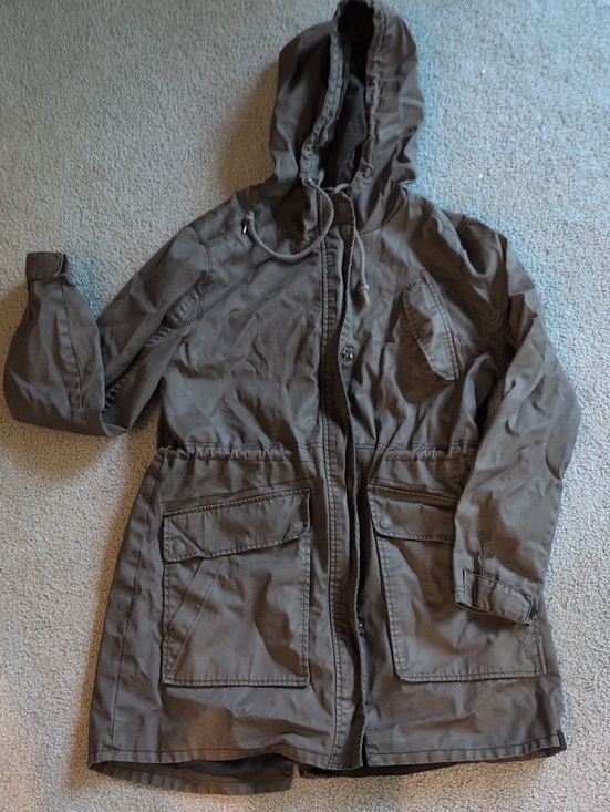 Anthropologie Jackets & Blazers - Black Waxed Cotton Hooded Utility Jacket